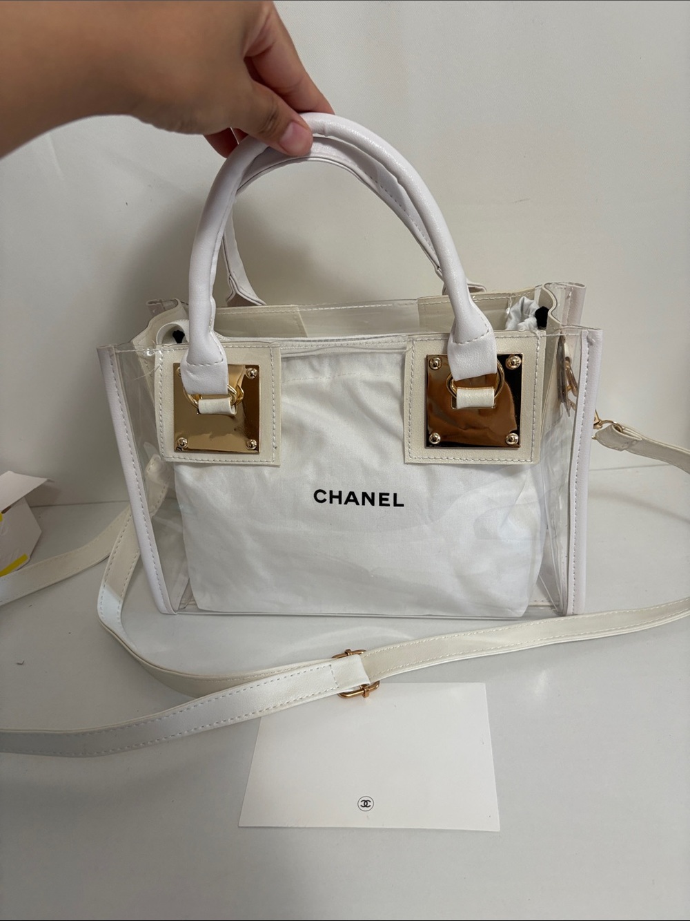 Chanel Makeup Pouch turned into Handbag/crossbody bag